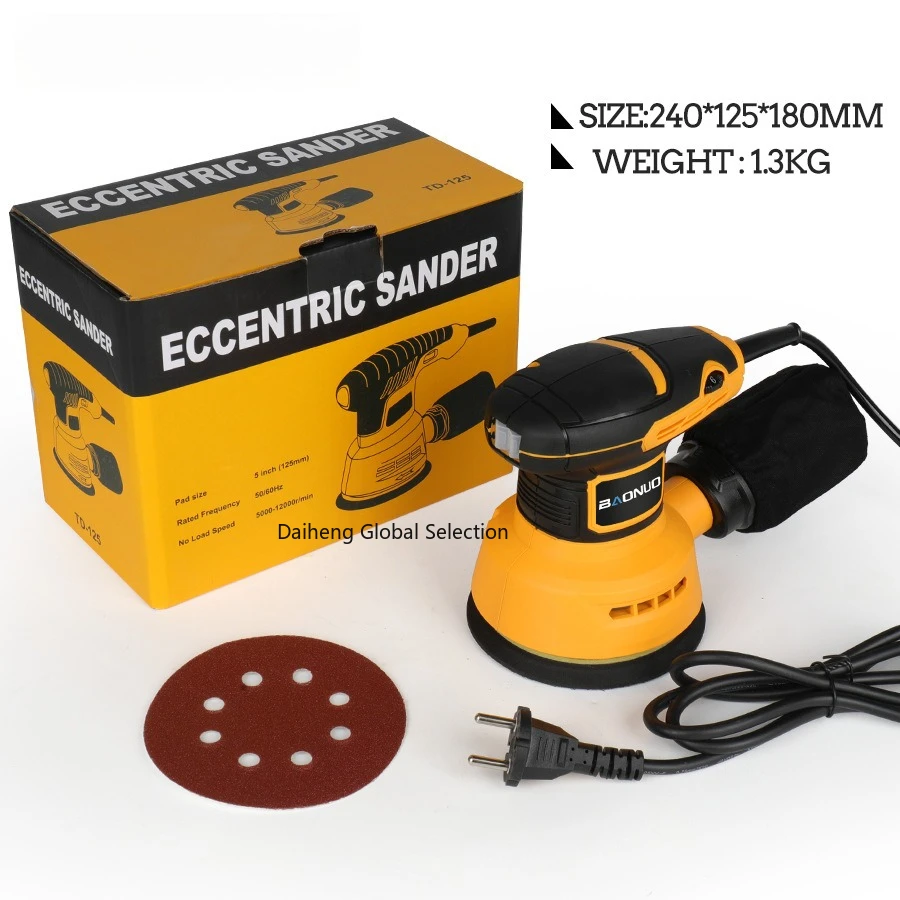 

Electric Sander, Flat Sandpaper Machine Grinding and Polishing Woodworking Polisher Handheld Dust Collection