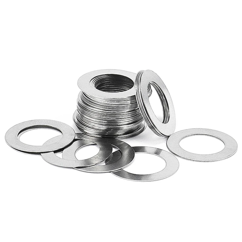 50/100pcs Thickness 0.8Washer 304 Stainless Steel Washer Big Metal Gasket Gasket Ultra-Thin M3~M20