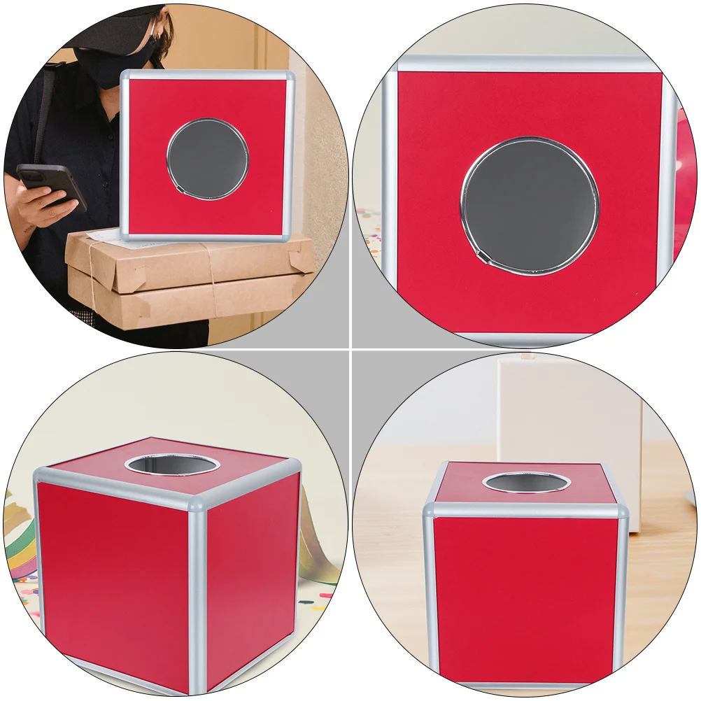 علبة اليانصيب ذات المظهر الكلاسيكي، تصميم مشرق، صندوق تخزين داخلي متعدد الأغراض، مناسب لنصائح السحب للاجتماعات السنوية