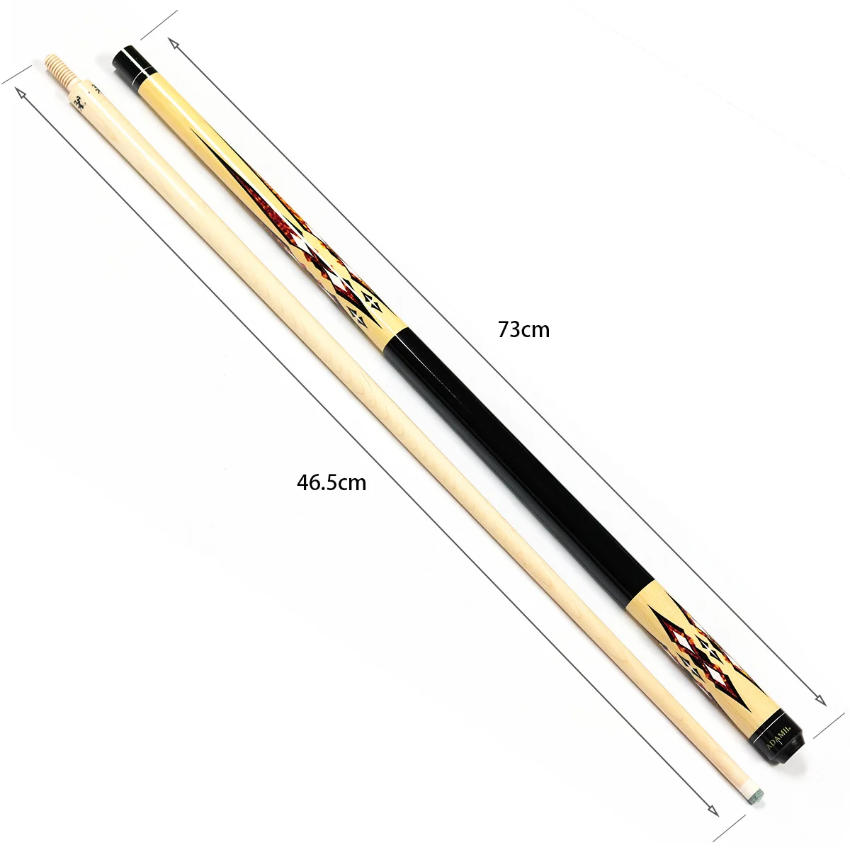 1/2-PC Canada Maple Wood 13mm Wooden Joint Carom Billiard Cue Stick