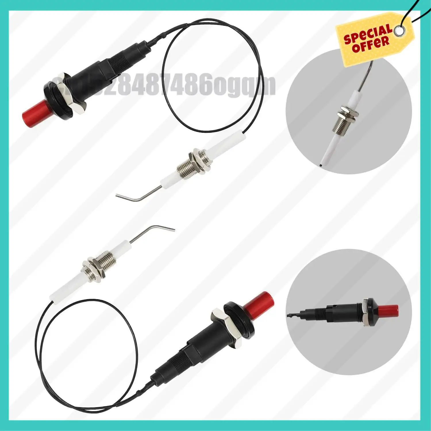 -ABJZ 3 Buah Perangkat Elektronik Kawat Busi Pengapian Elektroda Universal untuk Pemanas Kompor Gas Panggangan dan Perapian