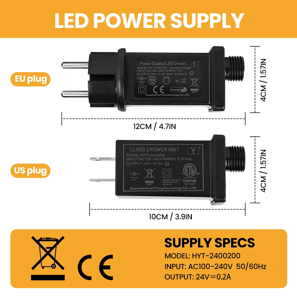 Outdoor String Lights G40 with Remote Dimmable 24V Low-Voltagle Safer Adapter 3 Lighting Modes IP44 Waterproof G40 String Lights image 6