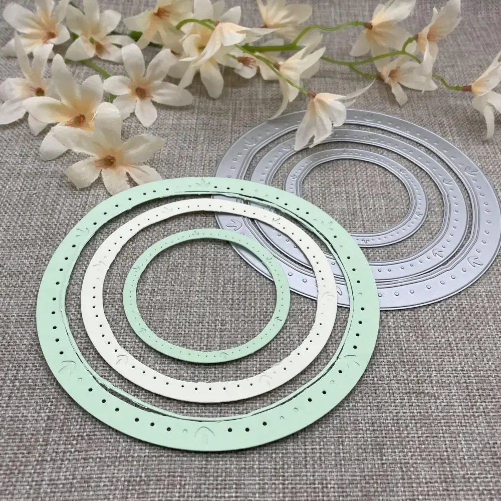 

Flower circle frame Metal Cutting Dies Stencils For DIY Scrapbooking Decorative Embossing Handcraft Die Cutting Template Mold