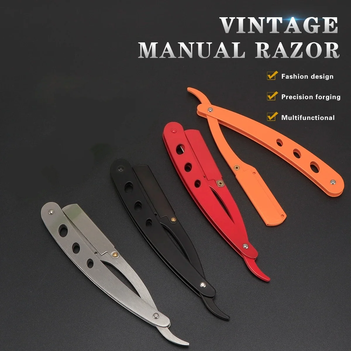 Straight Edge Razor Haircut Beard Eyebrow Shaving Tool Manual Depilation Razor Hairdresser Trimming