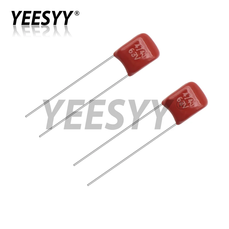 10pcs Metallized Polypropylene Film Capacitor 63V 105 474 5MM 1UF 0.47UF 105J 474J 470NF CBB Capacitors