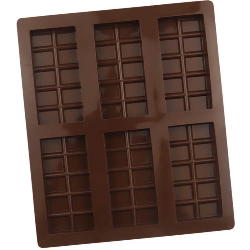 Chocolate Candy Bar Silicone Mold Rectangle Break Apart Protein Engery Mould Wax Melt Fat Bomb Snack Kitchen Accessories Tools