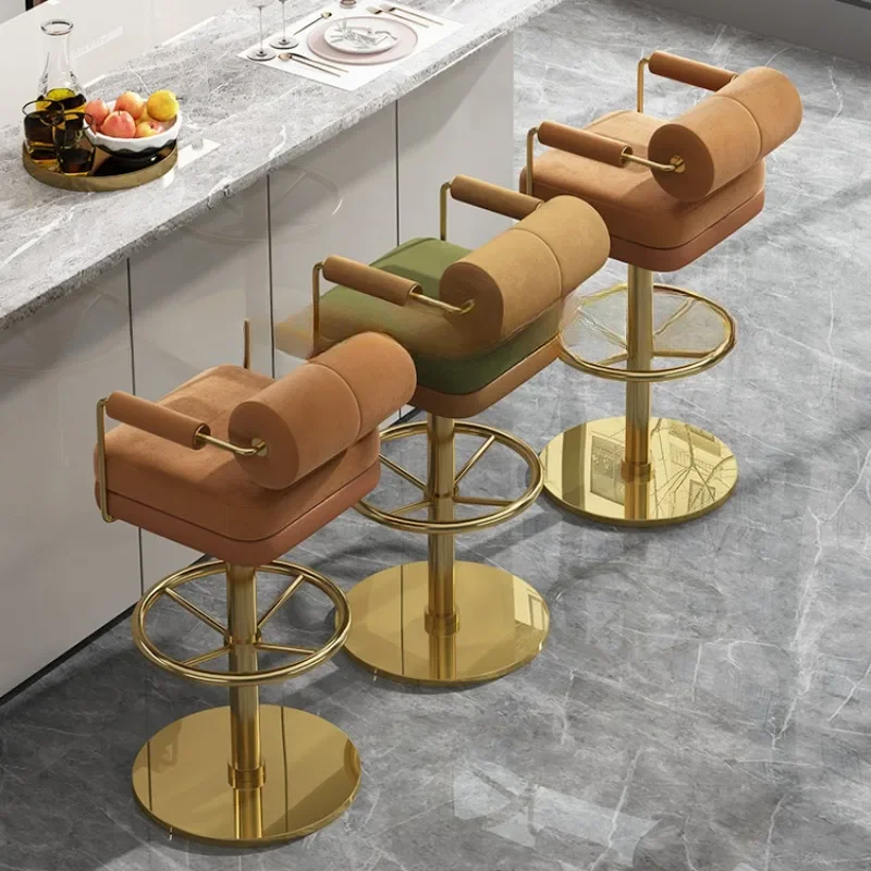 

Barber Party Bar Chairs Accent Modern Midcentury Adjustable Saloon Bar Stools Accent Vanity Sillas Para Comedor Salon Furnitures