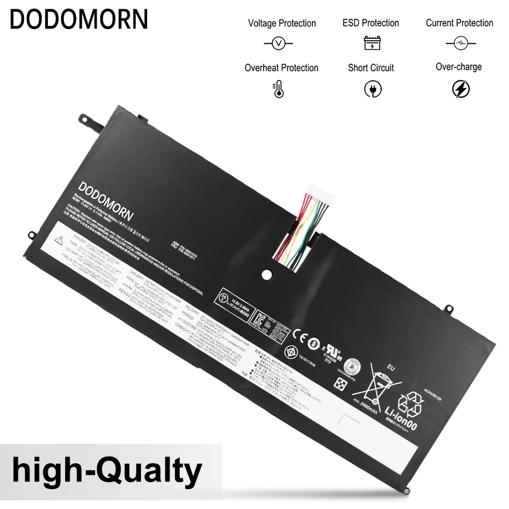 Dodomorn สำหรับ Lenovo ThinkPad X1คาร์บอน34443MC ชุด3448AH2 34438BC 45N1070 45N1071แบตเตอรี่แล็ปท็อป14.8V 46Wh 3110mAh ในสต็อก