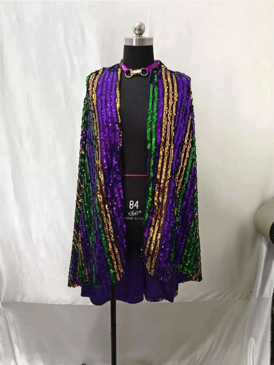 

Пальто-накидка женское длинное с капюшоном, с блестками и вышивкой, свободного кроя, для взрослых, модное, для Хэллоуин-вечеринок, с праздничным узором в виде дождевых капель