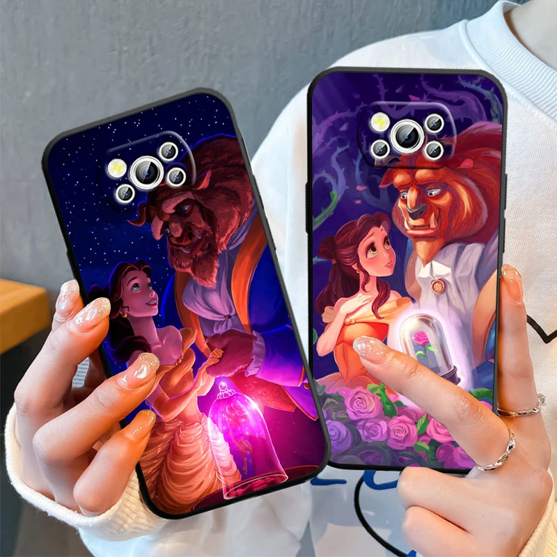 Beauty And The Beast Fairy Tale Phone Case For Xiaomi Poco X4 X3 F4 F3 NFC M6 M5 M4 M3 GT S Pro 4G 5G Black Soft Cover