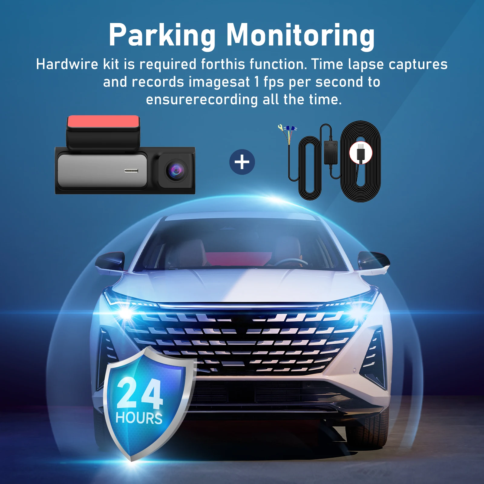 Adinkam 4K for Car Camera Dash Night Vision with Wifi APP Control GPS Dash Cam Car DVR G-sensor 4K Front and 2K Rear Dual Lens