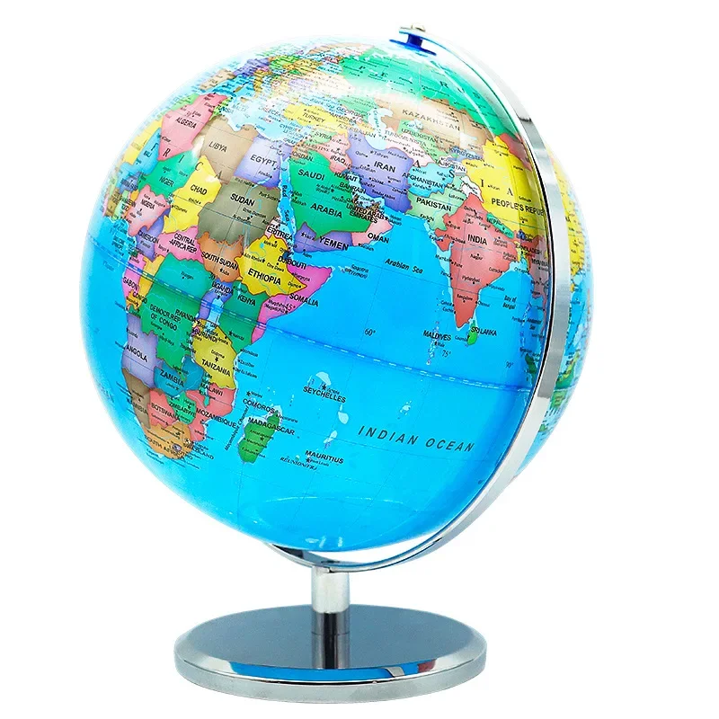 20/25/32cm lamp World Globe English Version World Map Globe With Led Light Geography Educational Teaching Decorations Supplies