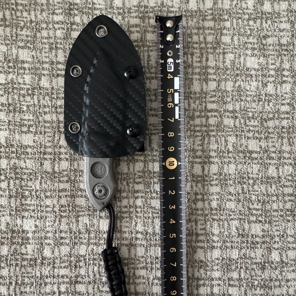 Titanium Alloy DC53 Crowbar with Carbon Fiber Sheath Bottle Opener Outdoor Multifunction EDC Tools