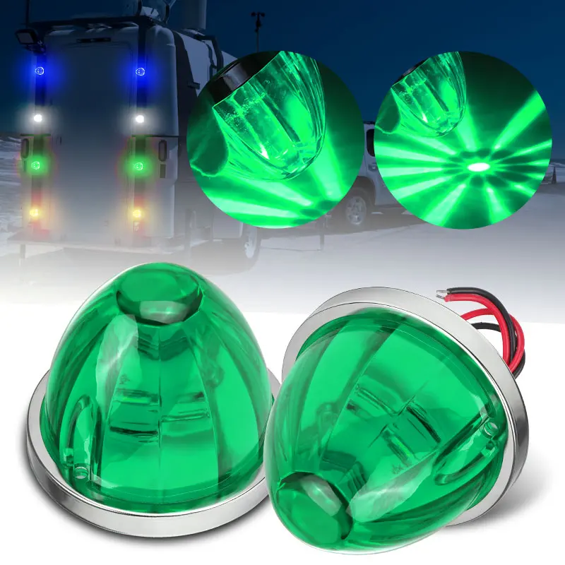 12 فولت 24 فولت مقطورات أضواء البطيخ لشبه شاحنة LED البطيخ ضوء مؤشر الإشارة الجانب ماركر مصباح مخطط الجانب ماركر