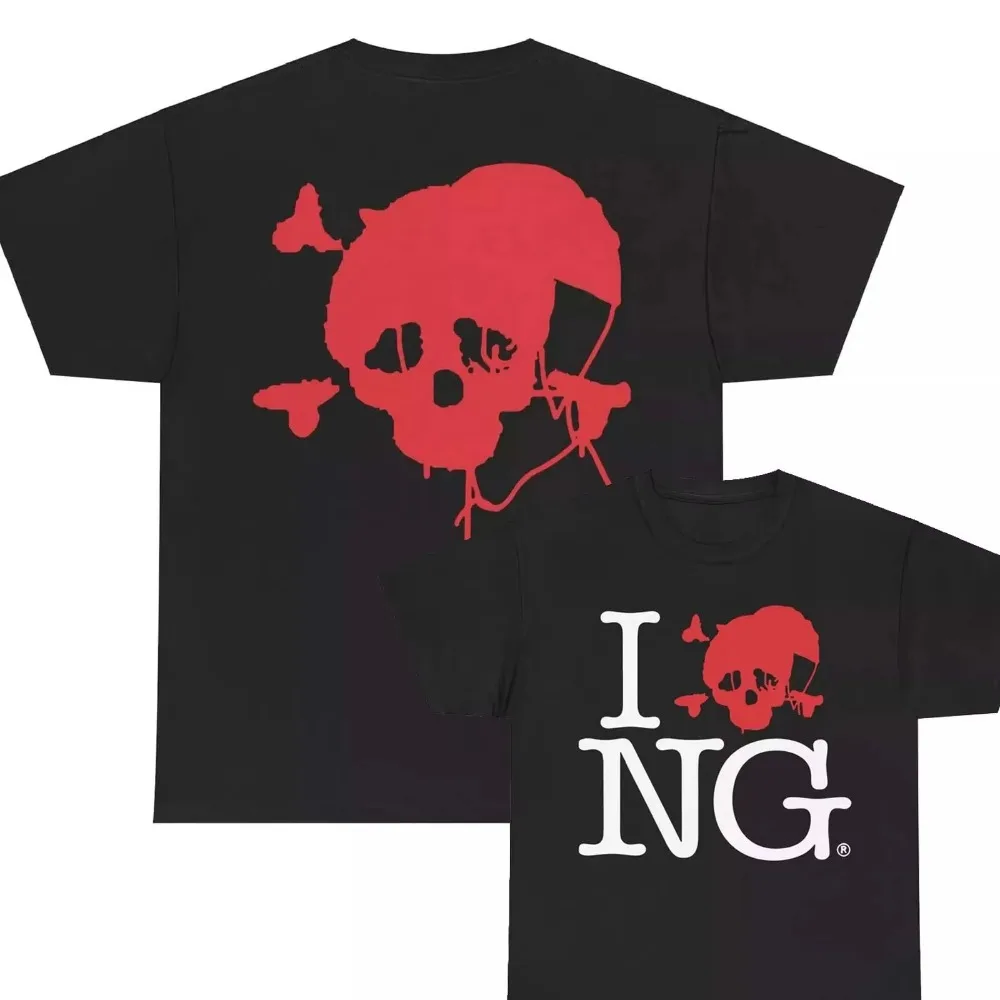 

Motorcycle Black Pattern Cotton T-Shirt Unisex Men's and Women's Fan Essentials Short Sleeve Fashion Summer Vintage T-Shirt