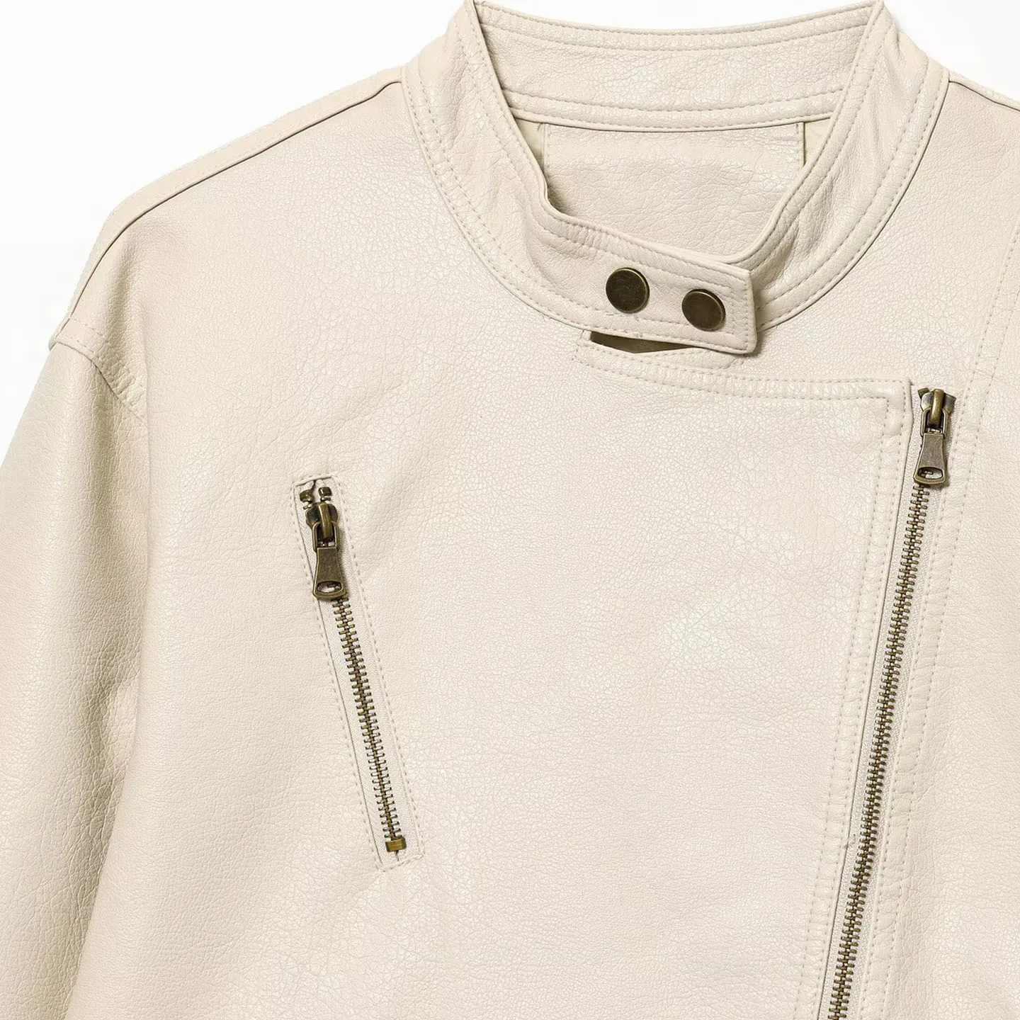 カジュアルレディースレザージャケット2025秋新作ジッパーファッション多用途個性通勤風ストレートチューブタイプ