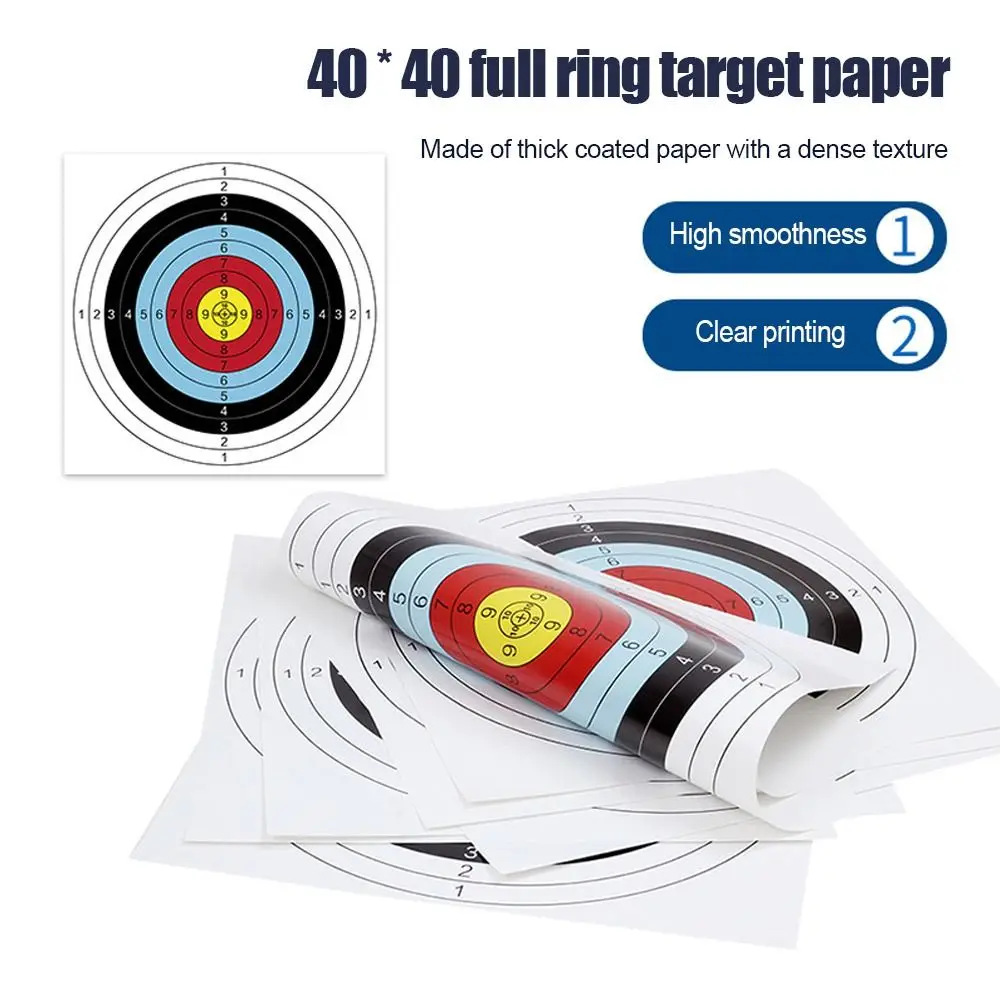 

20pcs Replacement Hunting Archery Targets Paper 40x40CM Durable Bow Arrow Targets Shooting Universal Target Practice Paper