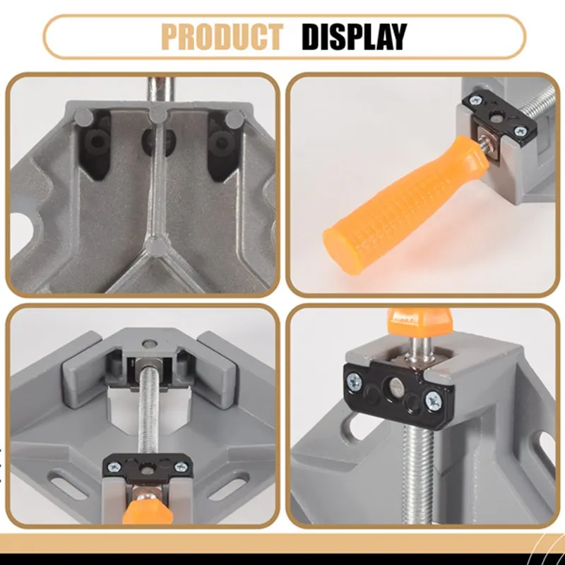 ABXF-алюминиевый угловой зажим с одной ручкой, 90 градусов, угловой зажим, деревообрабатывающий зажим для рамы, прямоугольный инструмент для папки, 1 шт.