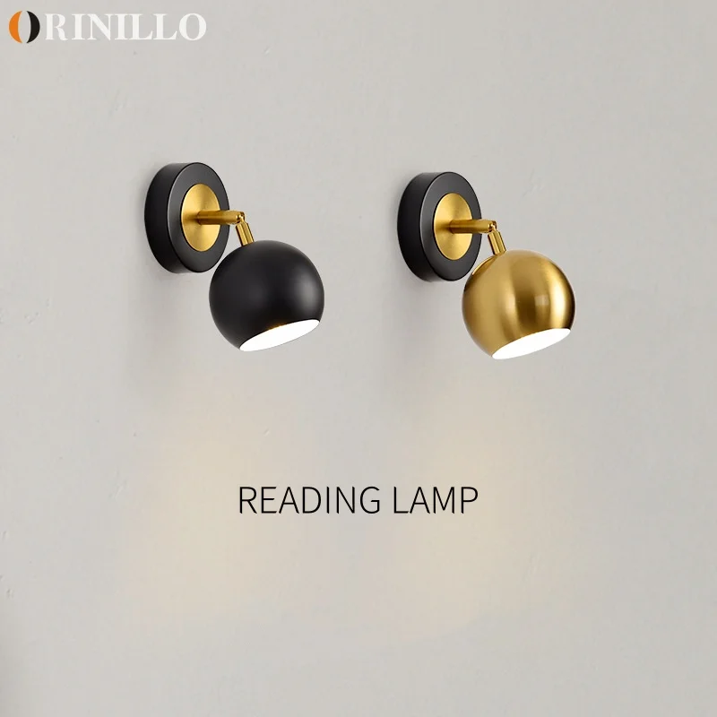 

Modern minimalist rotating wall light, LED reading light, bedroom bedside light, spotlight, hotel hallway light