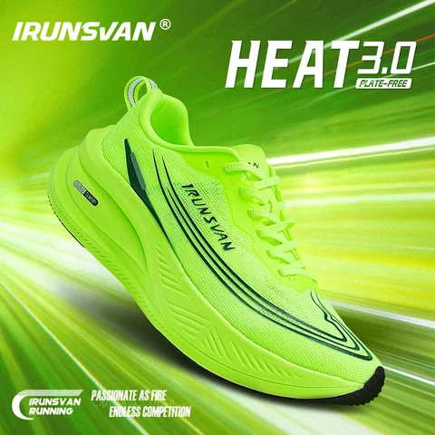 IRUNSVAN HEAT 3.0 Tênis de Corrida Masculinos Leves, Respiráveis, com Amortecimento, Solado Antiderrapante e Macio, Versáteis para Fitness