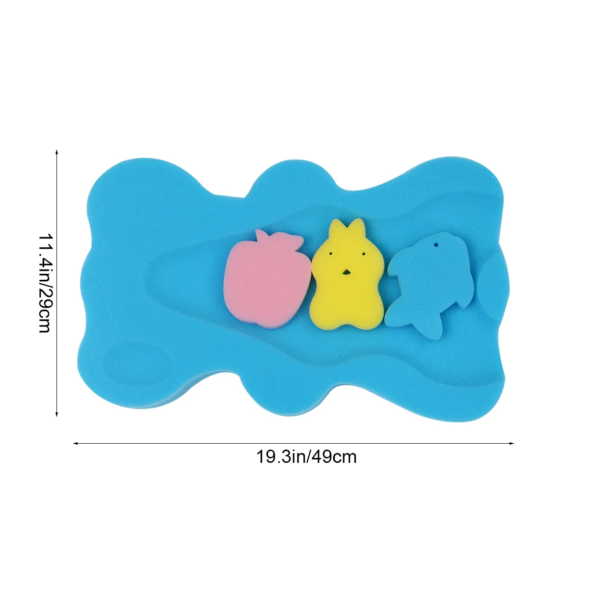 1PC Baby Bath Sponge Cushion Skid Resistance Infant Cartoon Bath Cushion Bathing Mat (Blue) baby bath mat