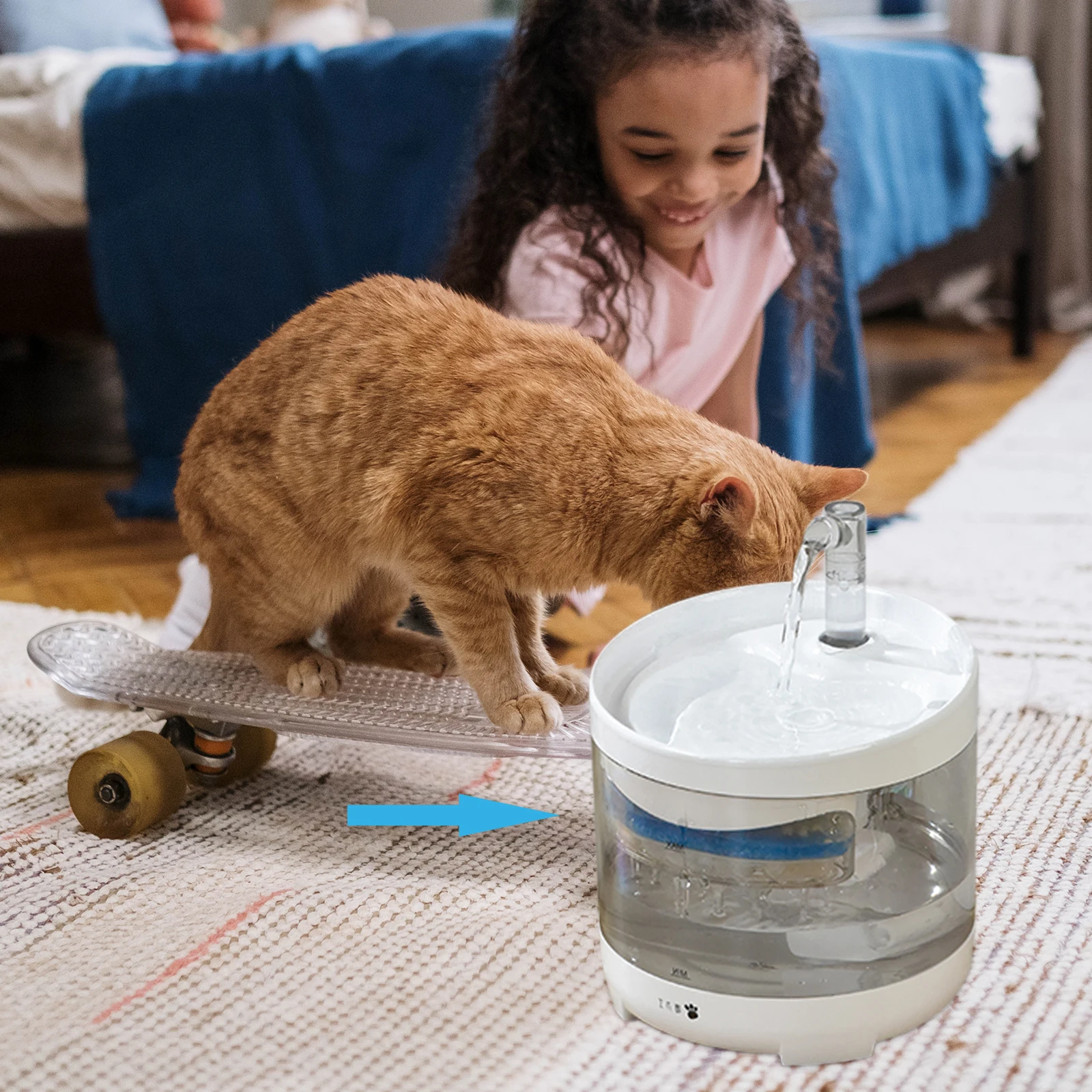 

4pcs Pet Fountain Filter Activated Carbon Water Feeder Cotton Replacement Softens Water Removes Odor Chlorine Residue for Home