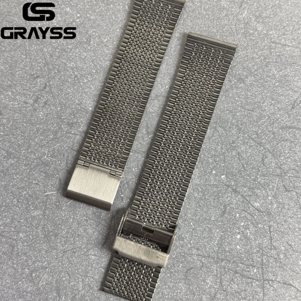 20 ملم حزام ميلان الجديد عالي الجودة 316L من الفولاذ المقاوم للصدأ ريترو مناسب لإكسسوارات الساعات الرجالية