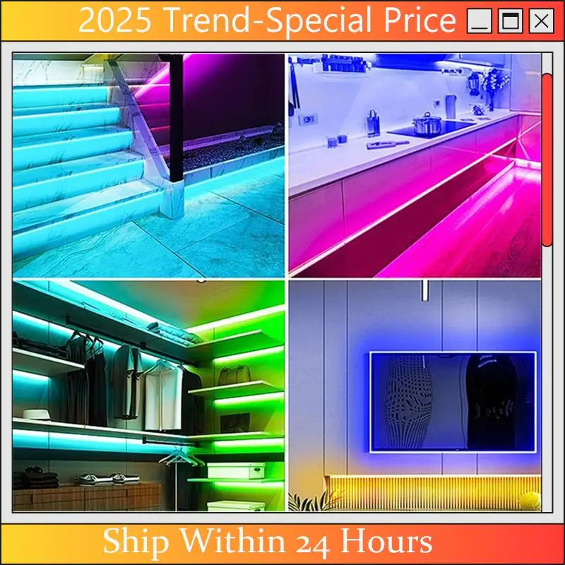 

A61Z Deals 5M WS2812B LED Strip 5V Pixel Leds/M Individually Addressable IP20 Waterproof Flexible Tape Lamp Bar 74LEDS