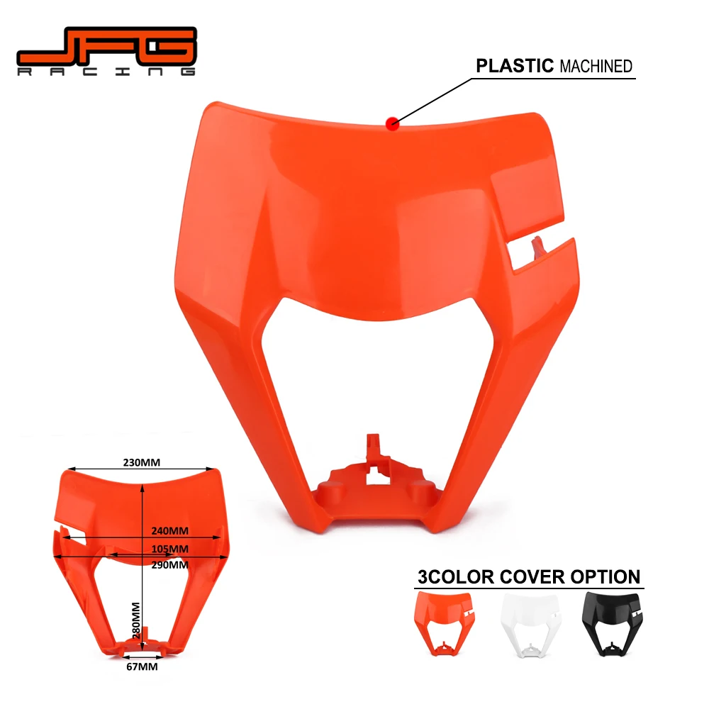 Motorcycle Headlight Headlamp Cover Mask Guard For KTM EXCF/ SX/ SXF/ XC /XCF/ XCW/125 250 300 350 450 530 2017 Dirt Bike PP image 3