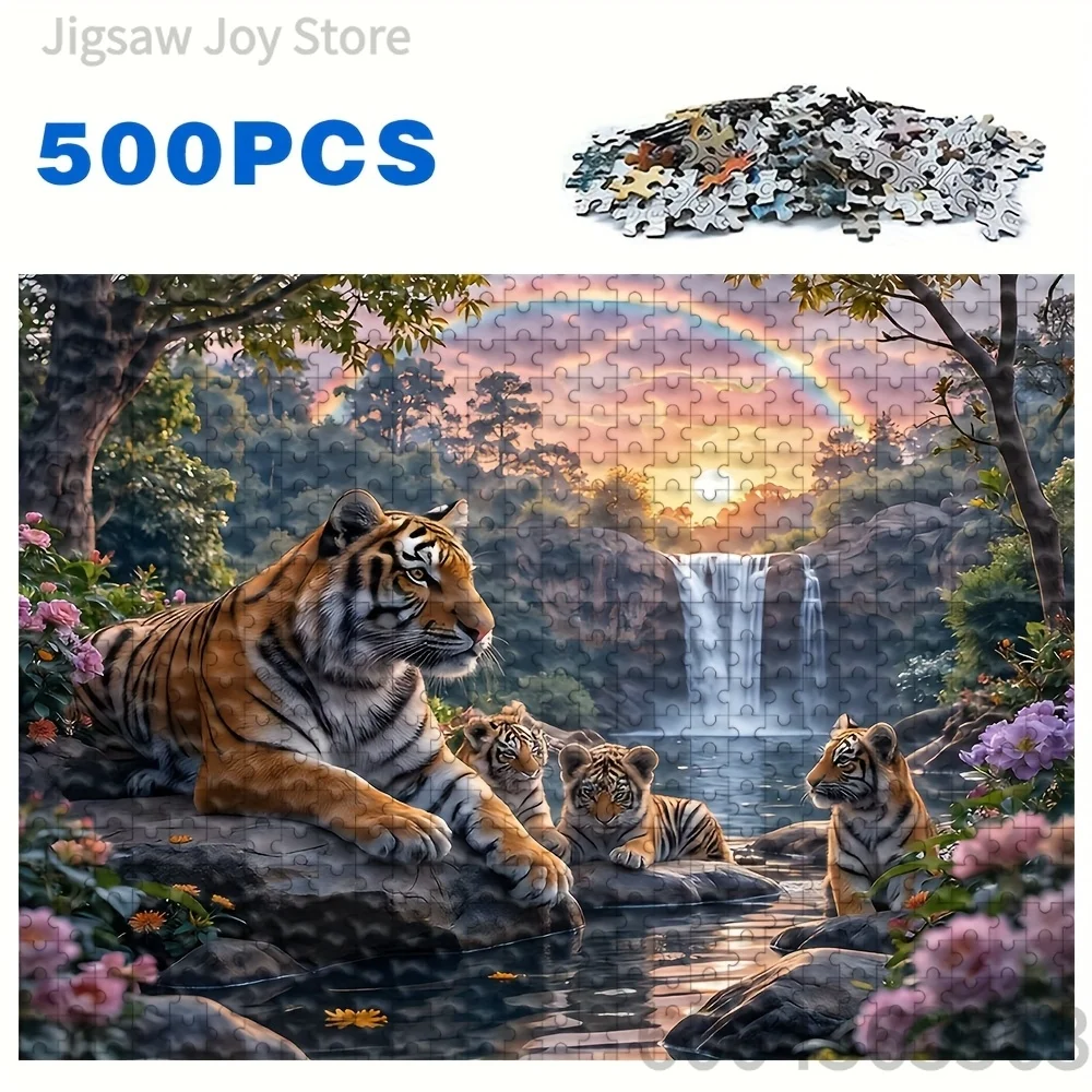 Beautiful Landscape Oil Painting Style Mosaic Puzzle Stress Relief Desktop Ornament Hobby Collection For Adults