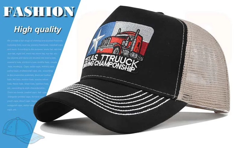 Unisex Baseball Cap Texas Embroidered Trucker Hat Mesh Hat Cap For Men Women Breathable Streetwear Summer Outdoor Trucker Cap