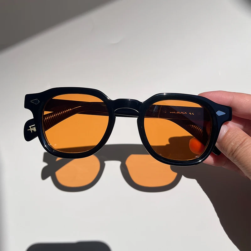 

46 Size DOLT Vintage Acetate Sunglasses For Men Women High Quality Lemtosh Designer Brand Fashion Black Eyeglasses UV400