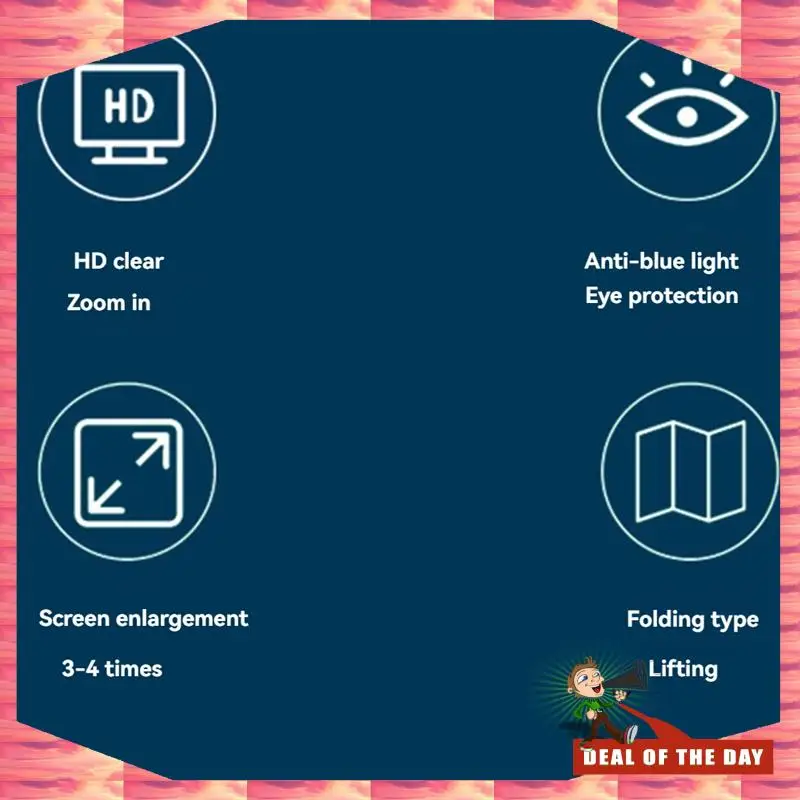 

24-часовая доставка, 7-дюймовый складной мобильный телефон, увеличительное стекло HD, усилитель экрана сотового телефона, увеличительная лупа для экрана проектора P