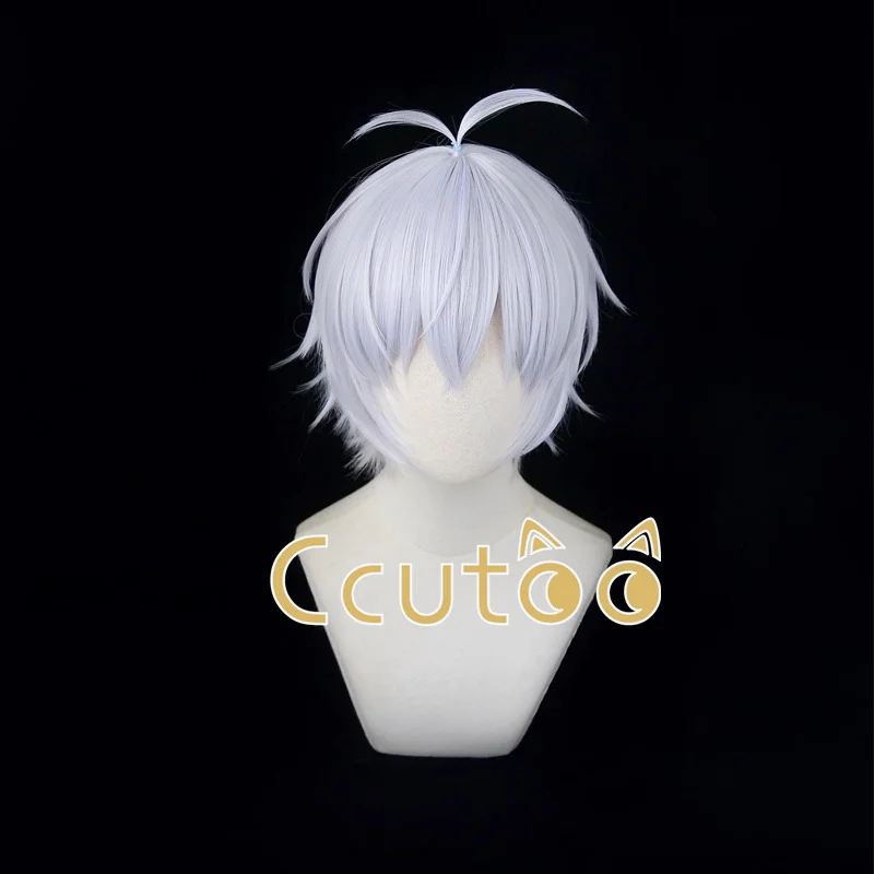 Anime Game IDOLiSH7 Wig Osaka Sogo Cosplay Hair Silver White Short Synthetic Heat Resistant Wig Comiket Role Play Adult