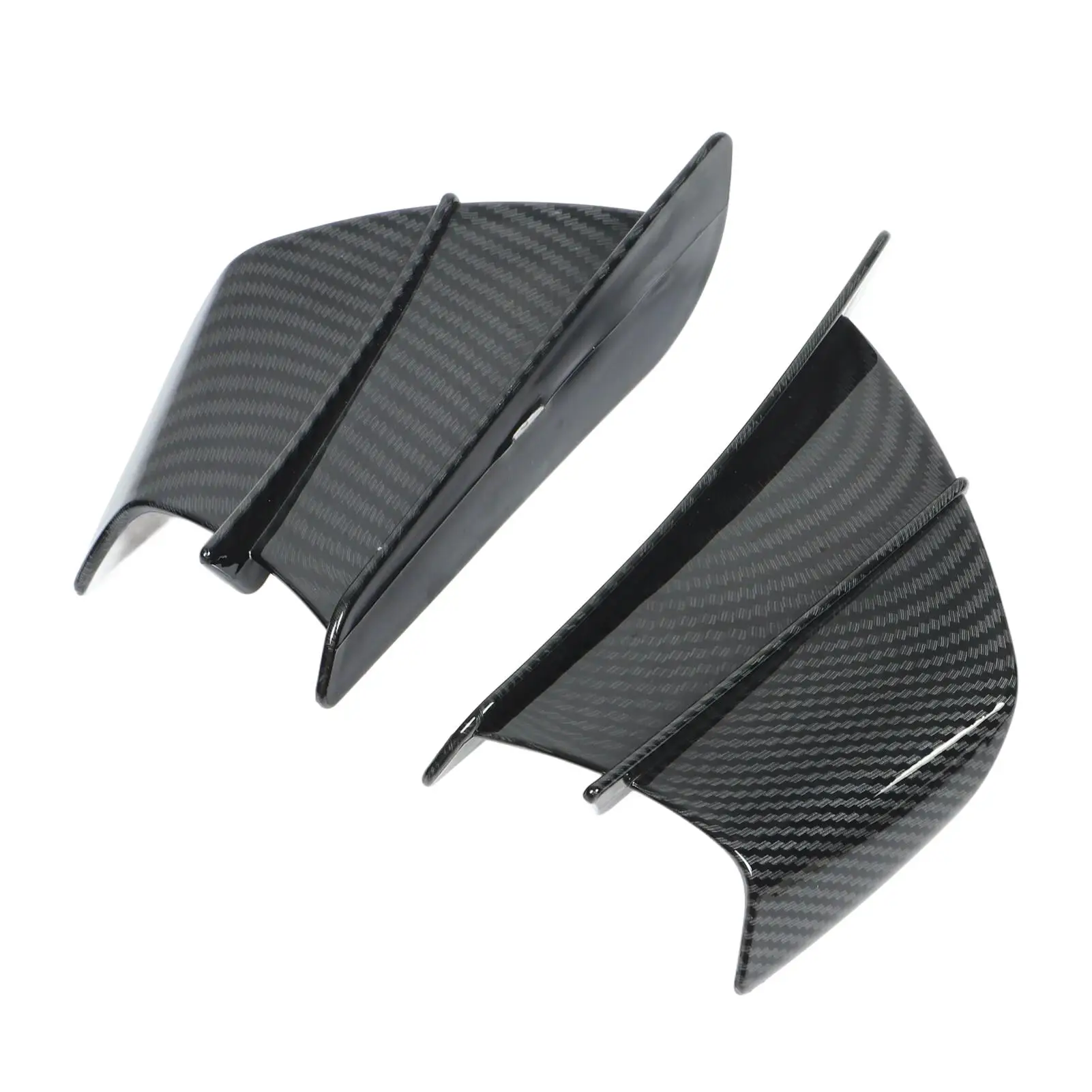 1 Pair Motorcycle Aerodynamic Wing Carbon Fibre Style Side Fairings Winglets Universal Fit