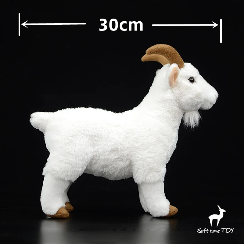 White Goat High Fidelity Anime Cute Plushie Sheep Plush Toys Lifelike Animals Simulation Stuffed Doll Kawai Toy Gifts For Kids