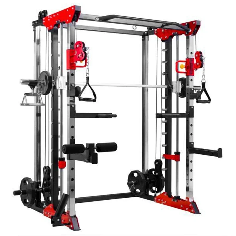 Home Gym Equipment Multi Functional Trainer Machine Power Rack with Jammer Arm Smith