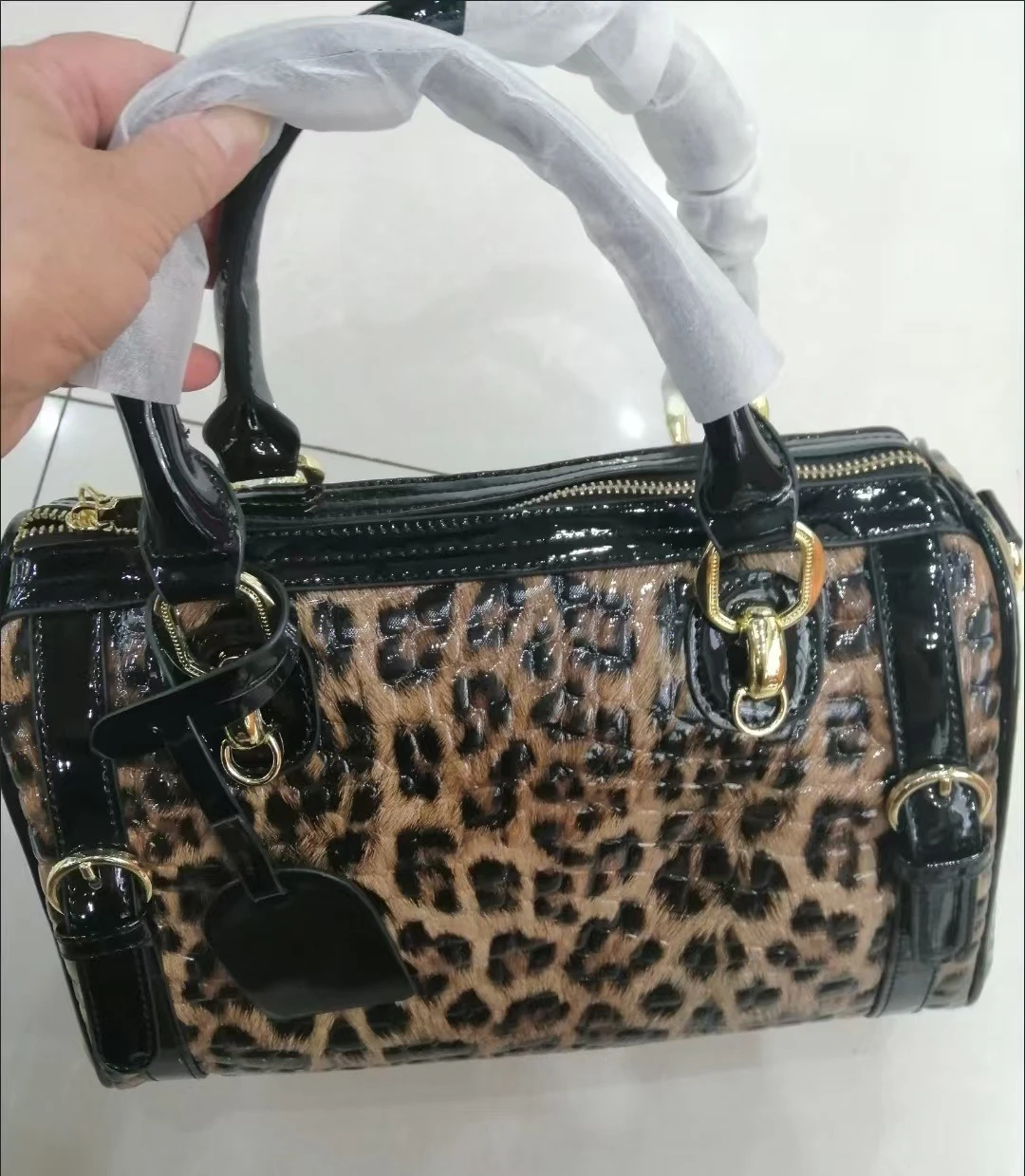 

2026 Fashion Leopard Women Handbags European Designer Cow Genuine Leather Shoulder Bags Female Girl Brand Luxury Crossbody Bag