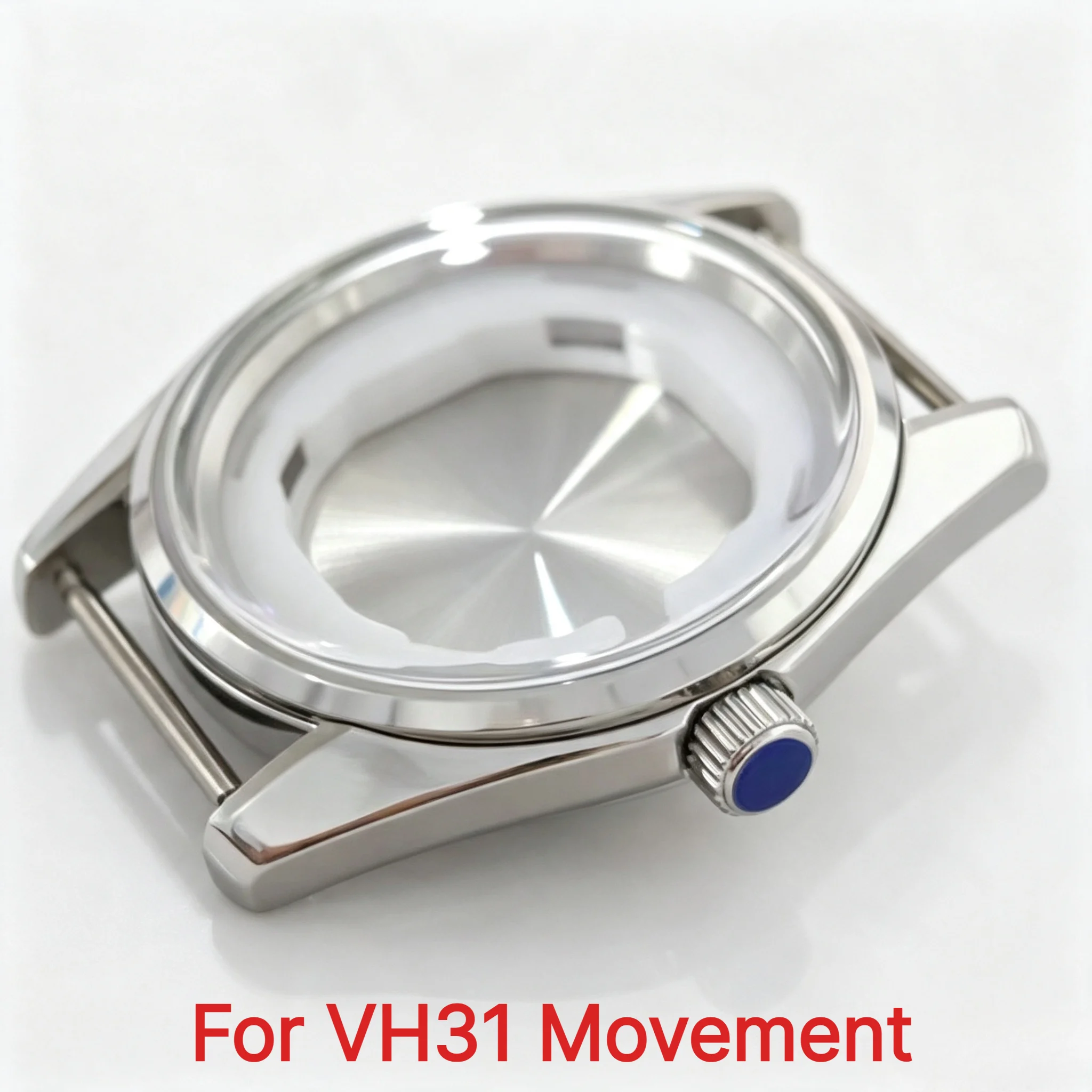 Neu für VH31 39mm 316L Edelstahl-Uhrengehäuse Saphirglas für 31mm Zifferblatt für VH31 Uhrwerk Ersatzteile