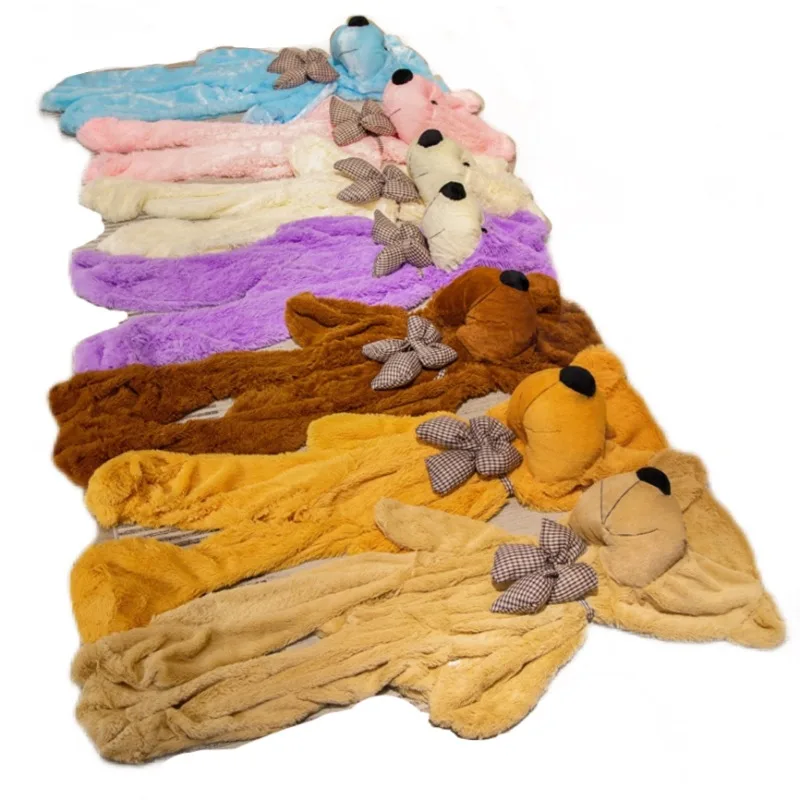 AfricTeddy Bear Skin Big Hugging Oreiller pour enfants, Doux, Animal Coussin, Semi-fini, Jouets en peluche, Cadeau d'anniversaire, 60-140cm, Un197