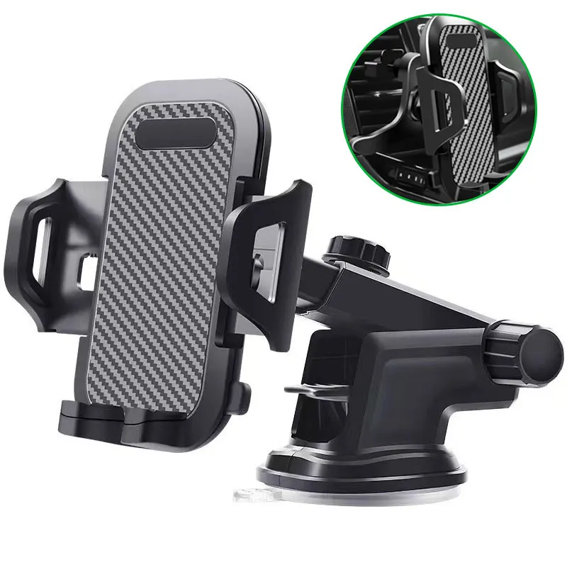 Universelle Auto-Handyhalterung, Multifunktionale Armaturenbrett-/Windschutzscheiben-/Lüftungshalterung, Starker Saugnapf GPS-Halter für iPhone