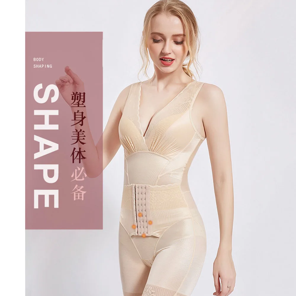 New Corset Corset Sexy Abdomen Slimming Hip Jumpsuit Front Buckle Flat Feet Body Shaping Leisure Body Underwear Women.