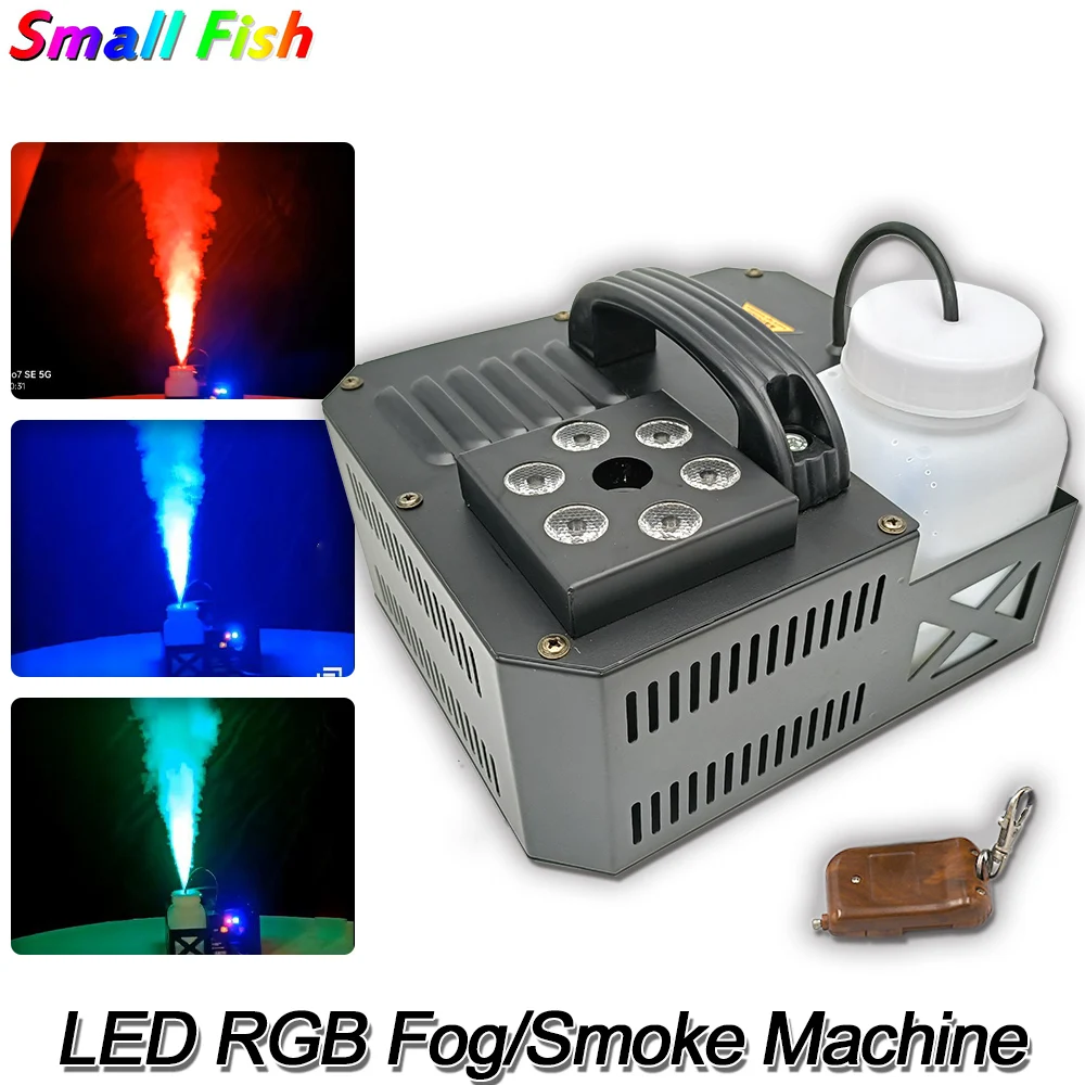 

600W LED RGB 3in1 Fog/Smoke Machine DJ Thrower 6x3W Fogger For DJ Music Party Family Ball Leisure Parties Light Smoke Thrower