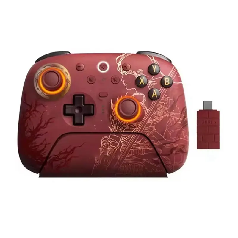 Y44A Wireless RGB Joystick Controller Gamepad with Charging Dock 8 Speed TMR for PC Switch Android