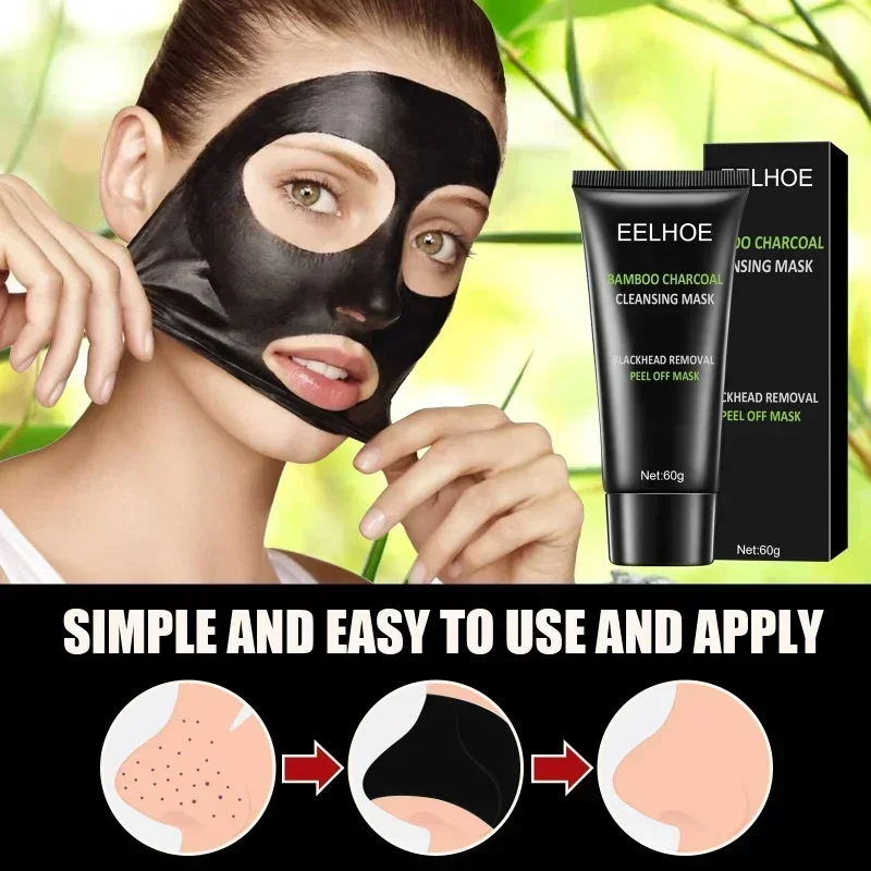 

Sdotter New Bamboo charcoal blackhead peeling Remove acne mask T-zone oil control deep cleansing Shrink pores face Nose smear te