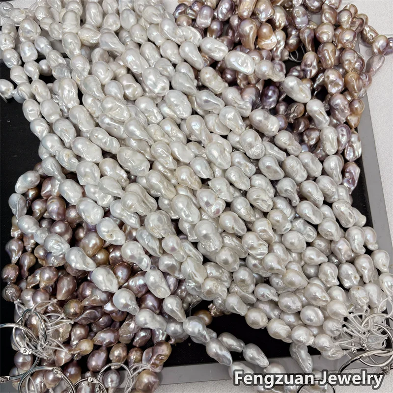 Perlas Reales Naturales Baroque Chain Beads A 2A 3A High Quality Freshwater Pearls String for Women's Pearl Jewelry Necklace DIY