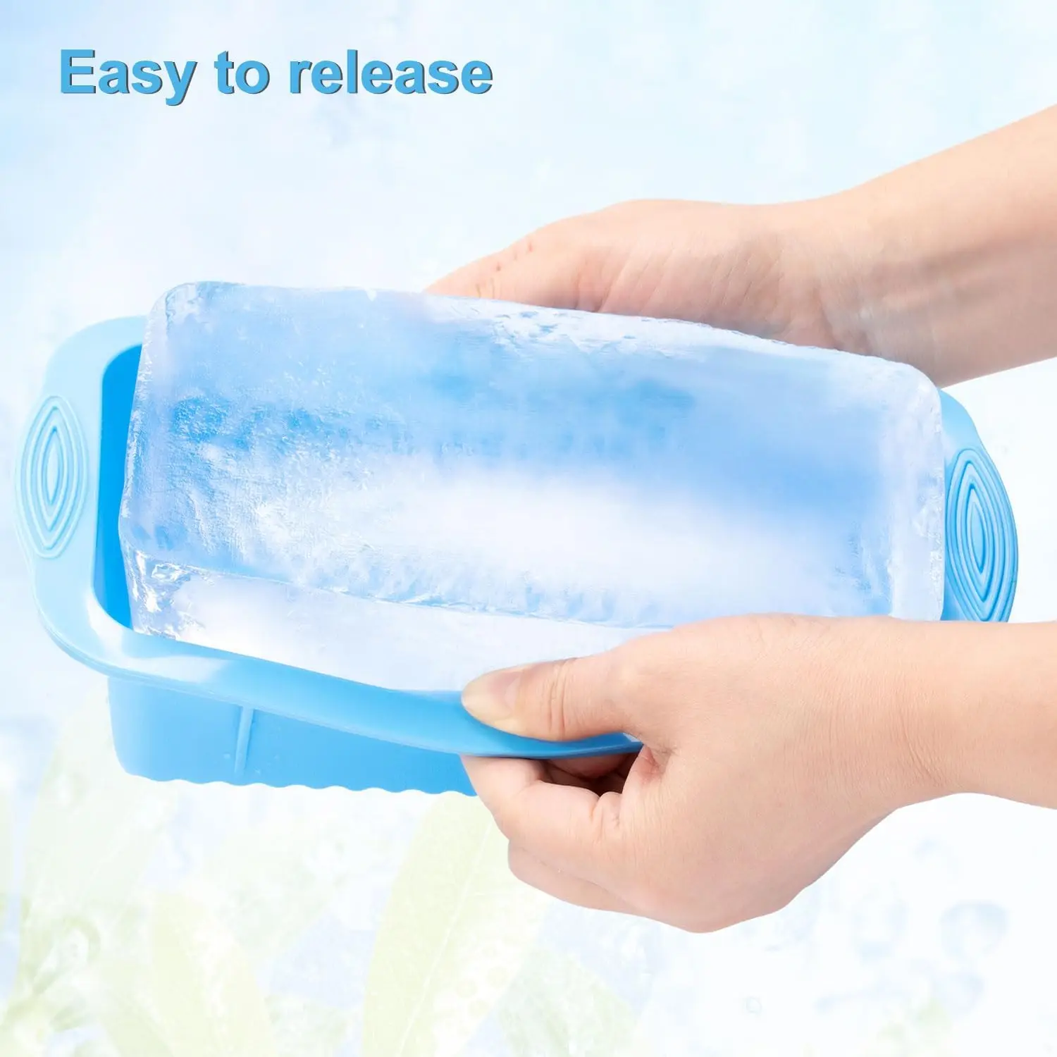 Extra Large Ice Block Mold for Ice Bath, 4 Pack 9.4lb Big Ice Cube Molds, Silicone Ice Bath Accessories Water Chiller for Cold P