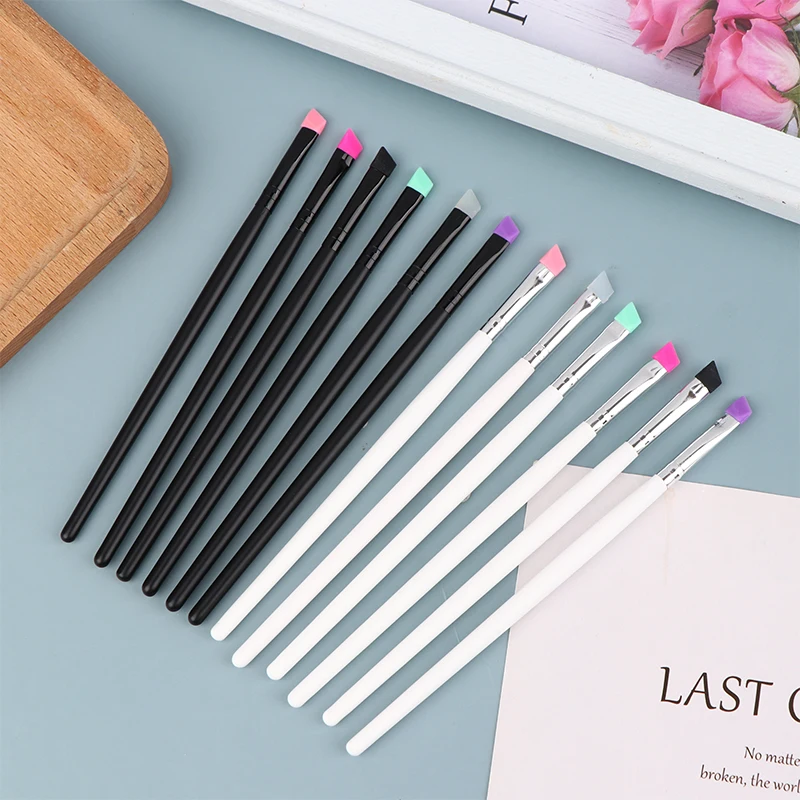 Portable Eyebrow Eyeliner Brush Diagonal Angled Eyebrow Liner Brush Women Makeup Cosmetic Tools