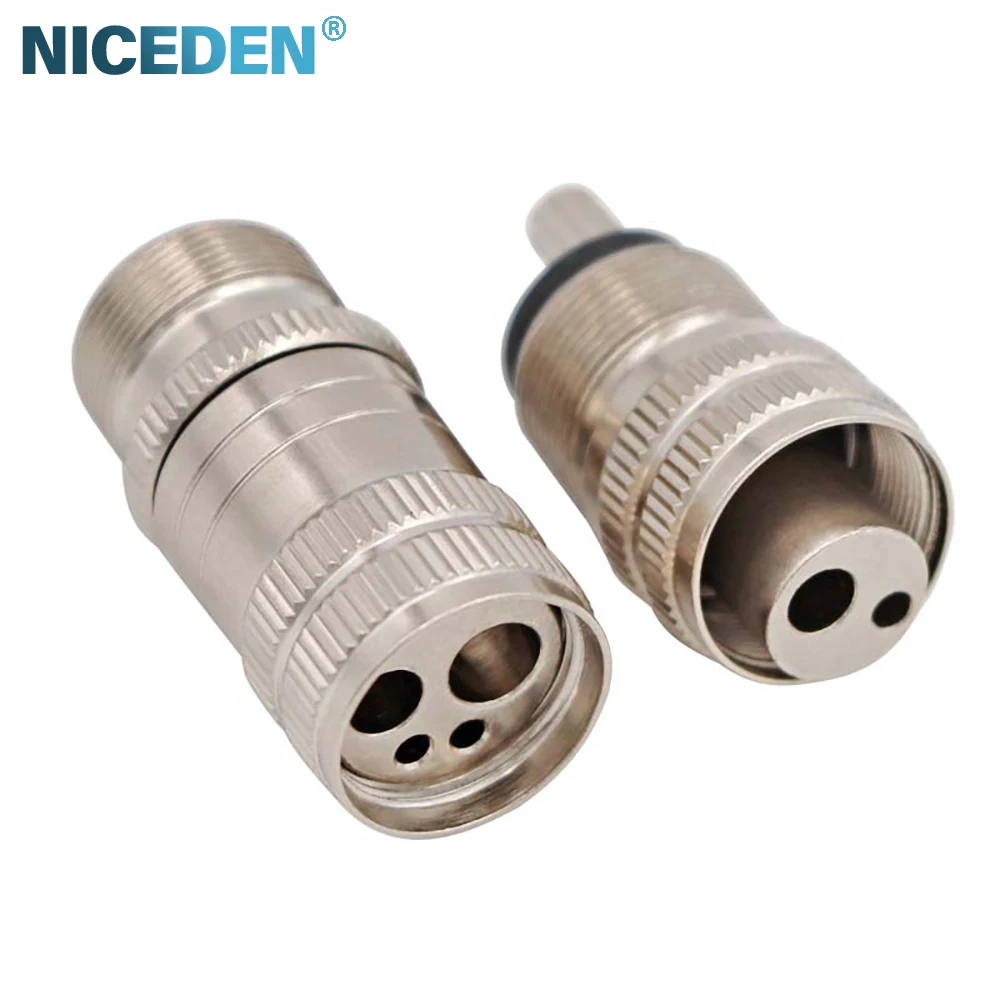 

Dental High Speed Handpiece Turbine Adapter from 2 Holes to 4 Holes & 2 Holes to 4 Holes Changer Connector Tool for Air