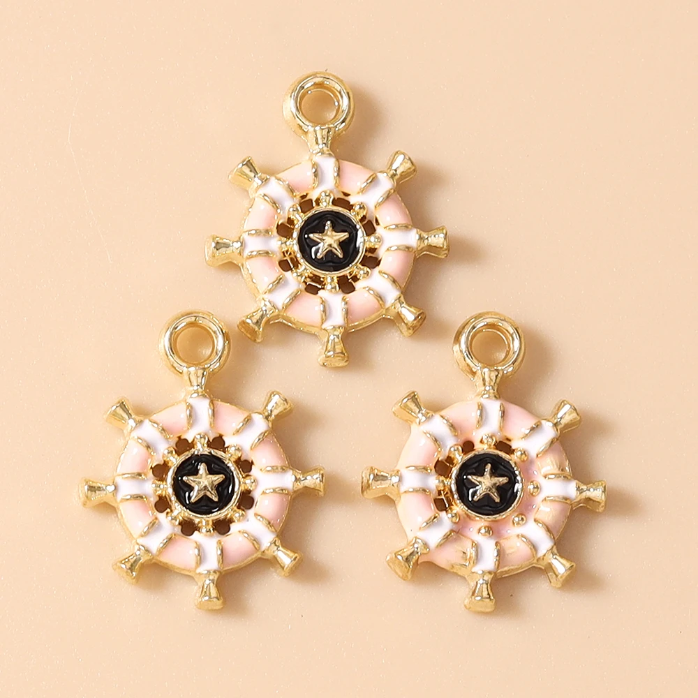 Leslie 20 Stück Charms, 12 x 15 mm, niedliche bunte Segelboot-Ruder-Anhänger für DIY-Ohrringe, Armbänder, handgefertigte Schmuckherstellung, Kunsthandwerk – Detail 5